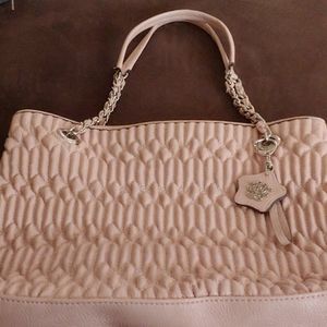💖 Jessica Simpson light pink quilted tote bag